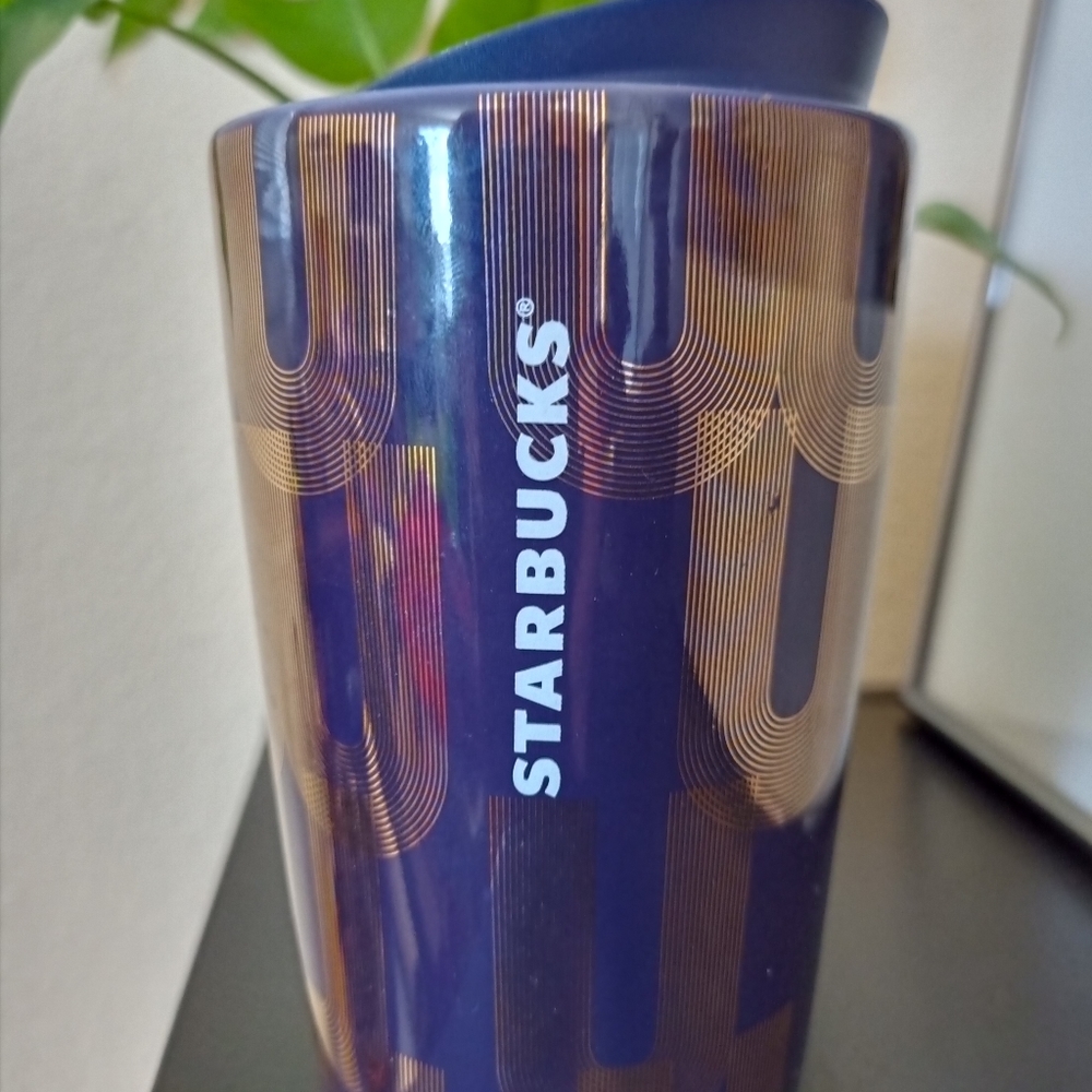 Starbucks collector mug gold and purple mermaid Free Shipping